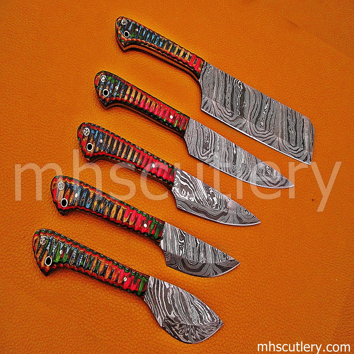 Damascus Steel Kitchen's Chef Set / 5 Pcs | mhscutlery