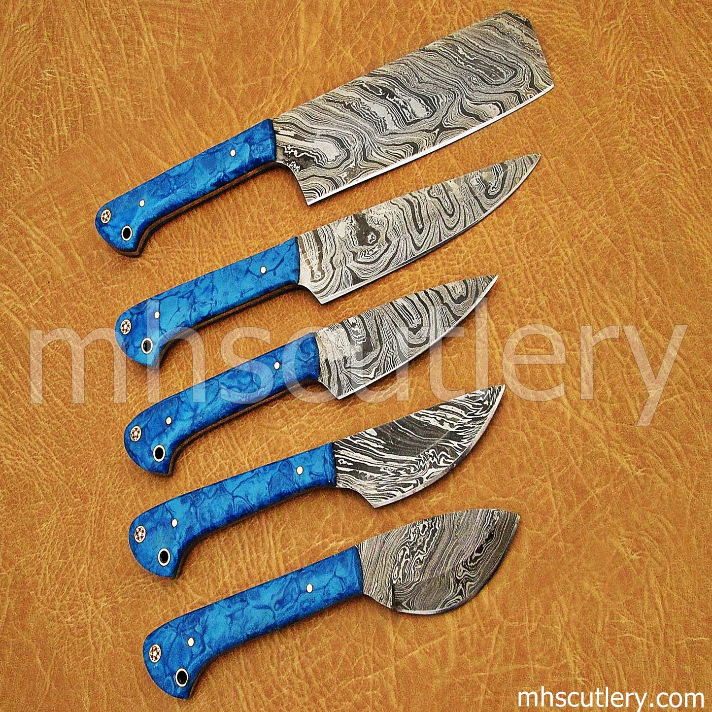 Damascus Steel Kitchen Chef Set | mhscutlery