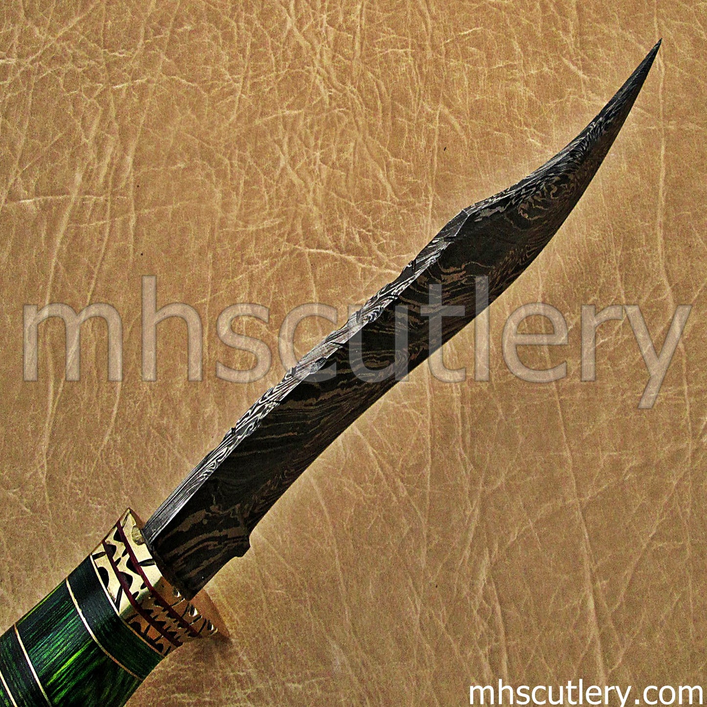 Custom Handmade Damascus Steel Tactical Hunting Knife | mhscutlery