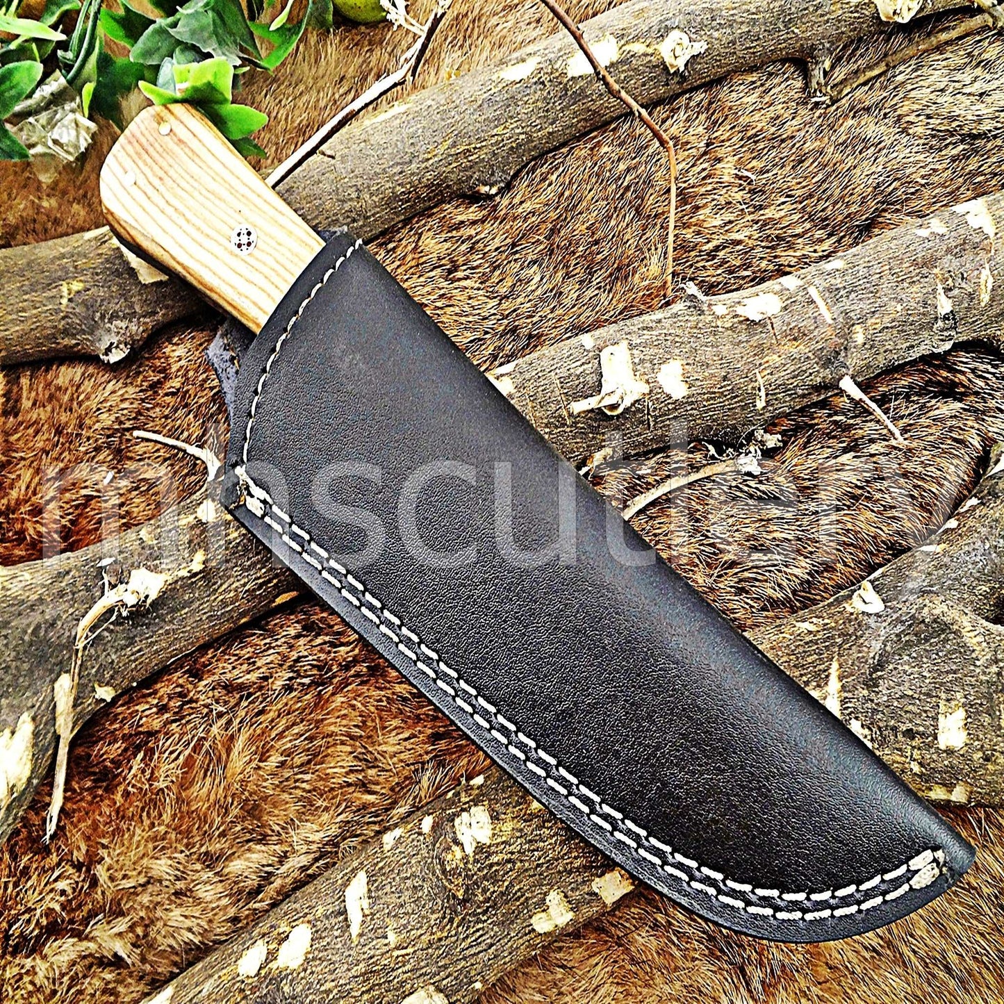 Custom Hand Forged Damascus Steel Koa Tanto | mhscutlery