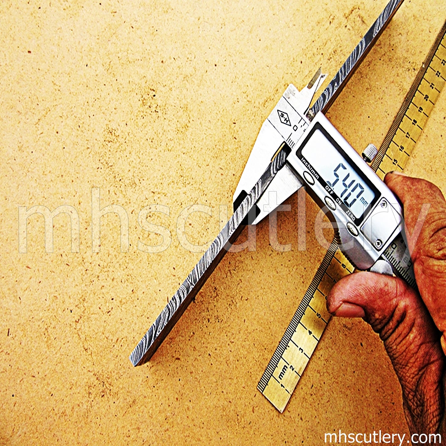 Custom Hand Forged Fire Pattern Damascus Billet For Knife Makers | mhscutlery