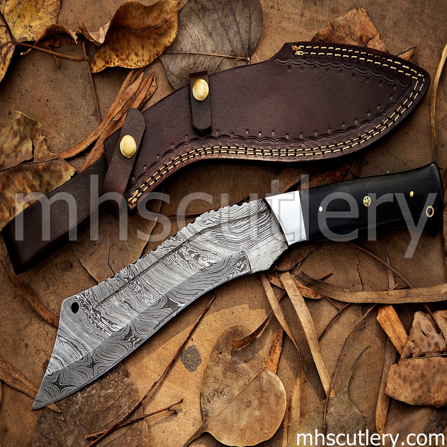 Handmade Damascus Steel Tactical Tanto Survival Machete | mhscutlery