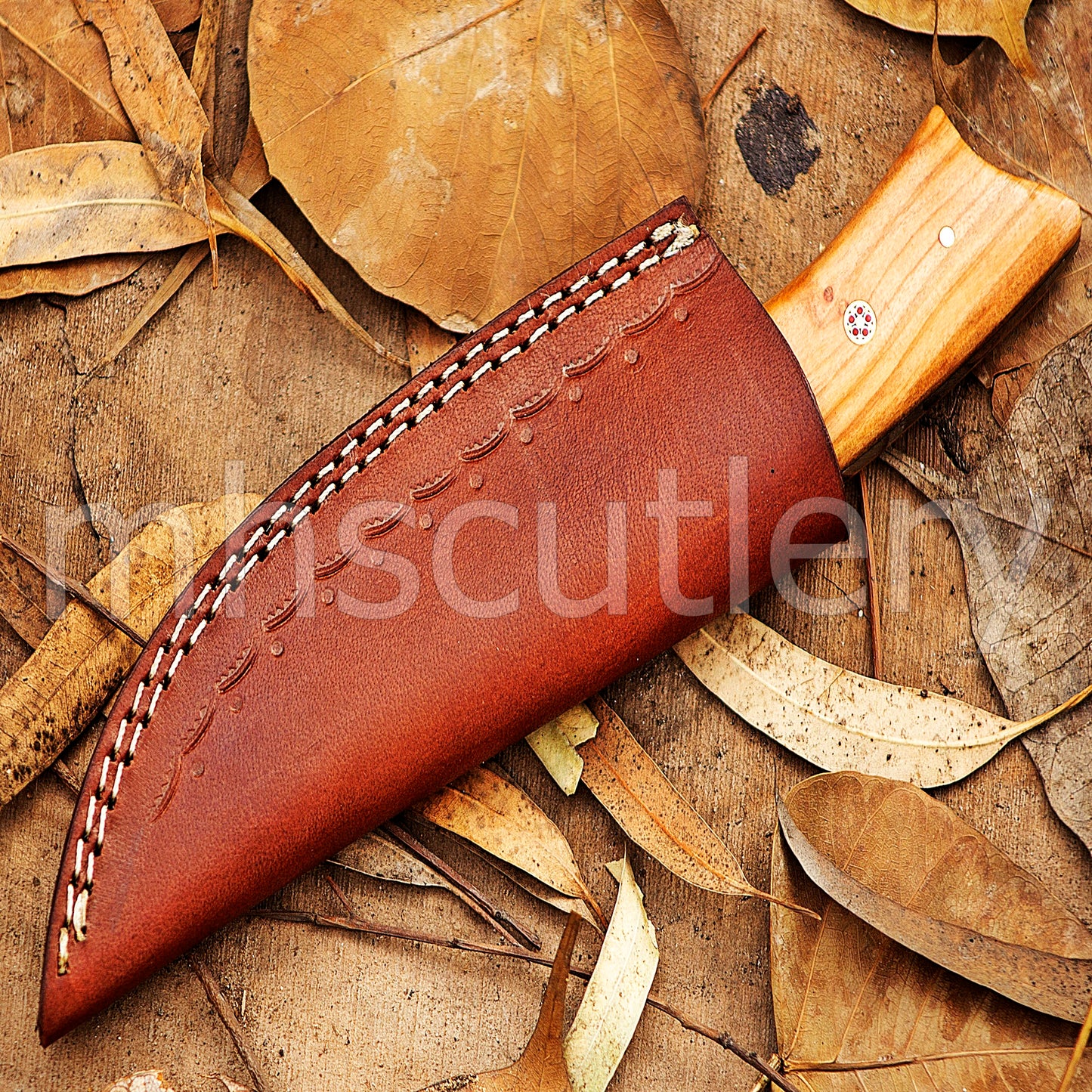 Custom Handmade Damascus Steel Skinner Knife | mhscutlery