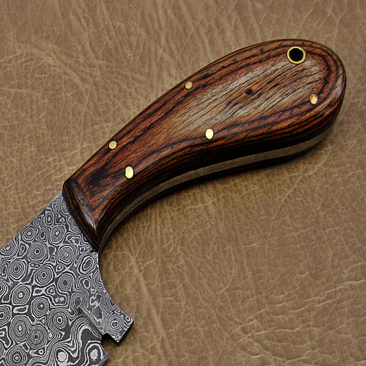 Raindrop Damascus Steel Chef's Kitchen Cleaver | Custom Chopper