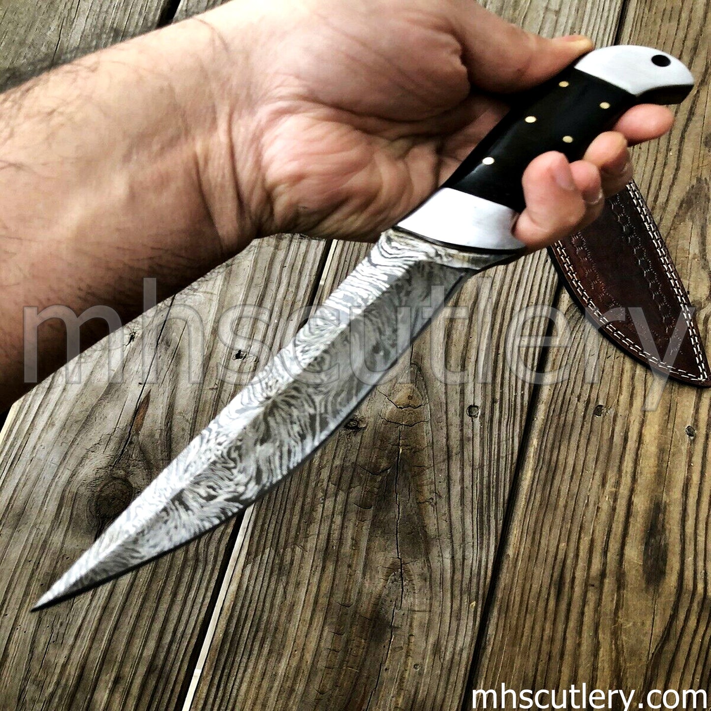 Handmade Damascus Steel Fishing Hunter Knife | mhscutlery