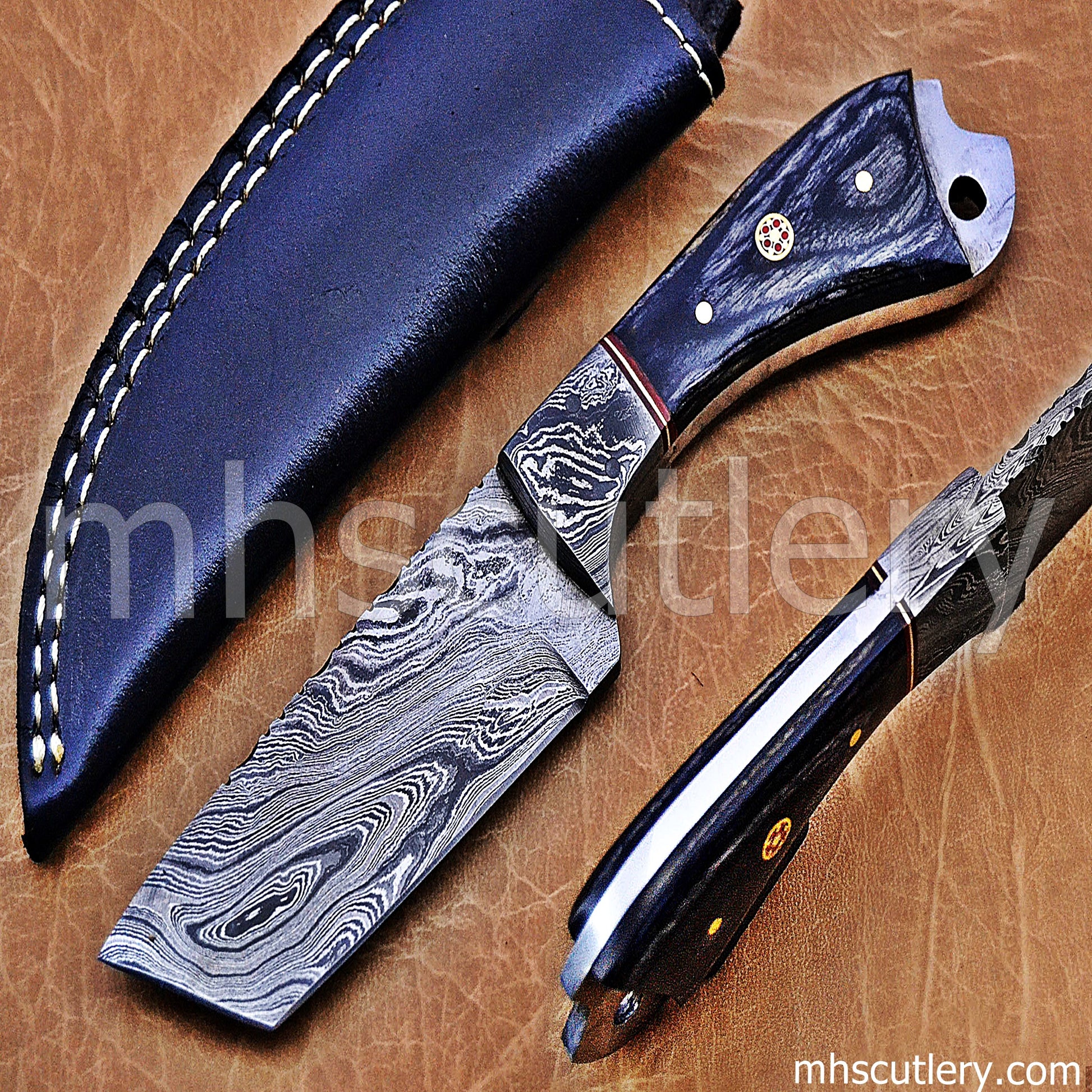 Hand Forged Damascus Steel Fancy Tanto | mhscutlery