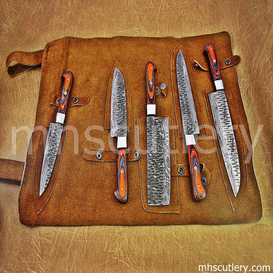 Damascus Steel Kitchen's Chef Set | mhscutlery