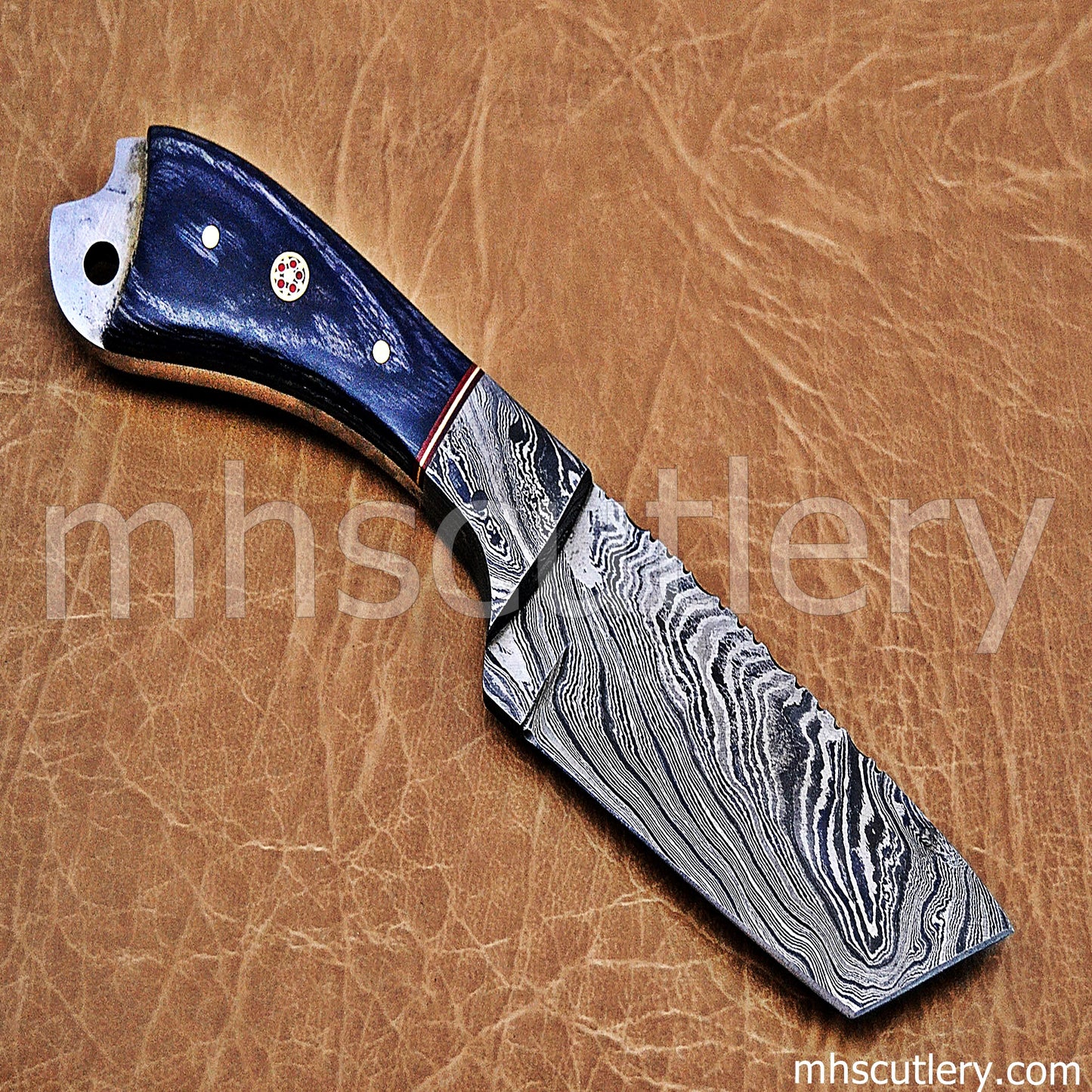 Hand Forged Damascus Steel Fancy Tanto | mhscutlery