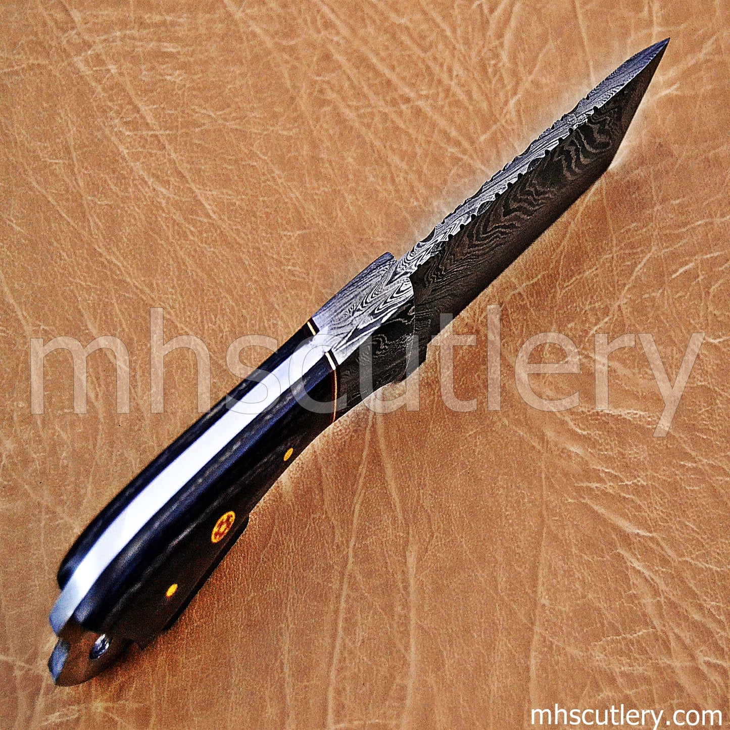 Hand Forged Damascus Steel Fancy Tanto | mhscutlery