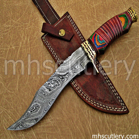 Handmade Damascus Steel Hunter Machete | mhscutlery