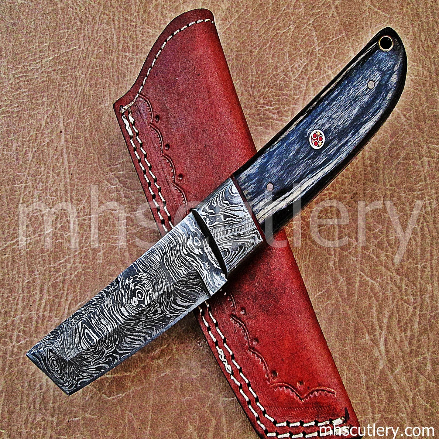 Damascus Steel Japanese Tanto | mhscutlery