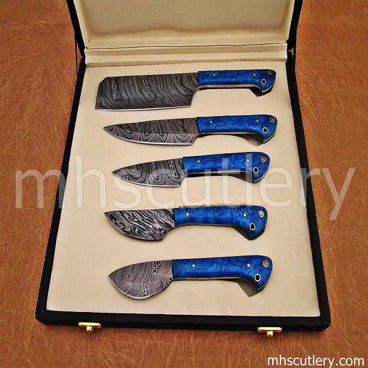 Damascus Steel Kitchen Chef Set | mhscutlery