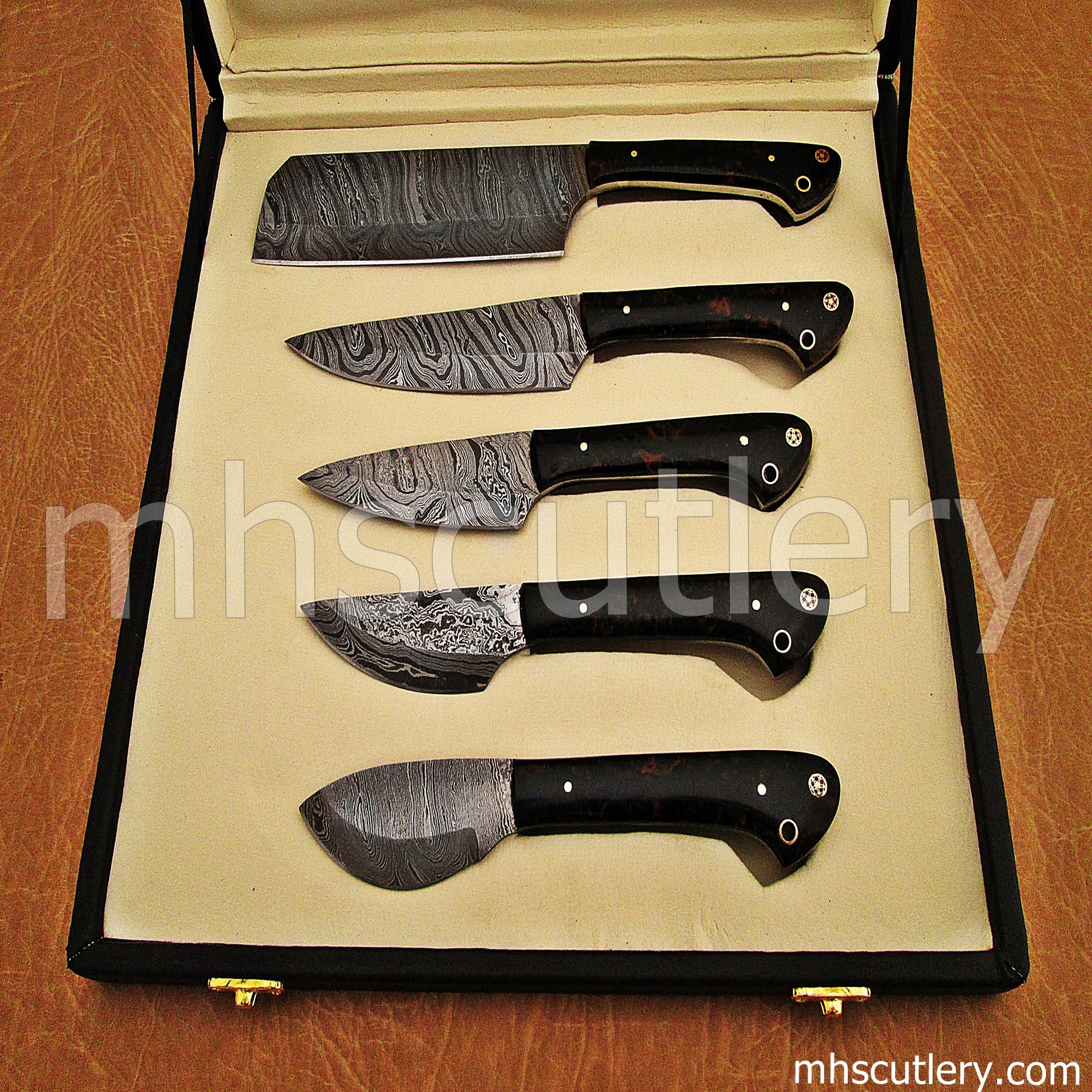 Damascus Steel Chef Knife Set | mhscutlery