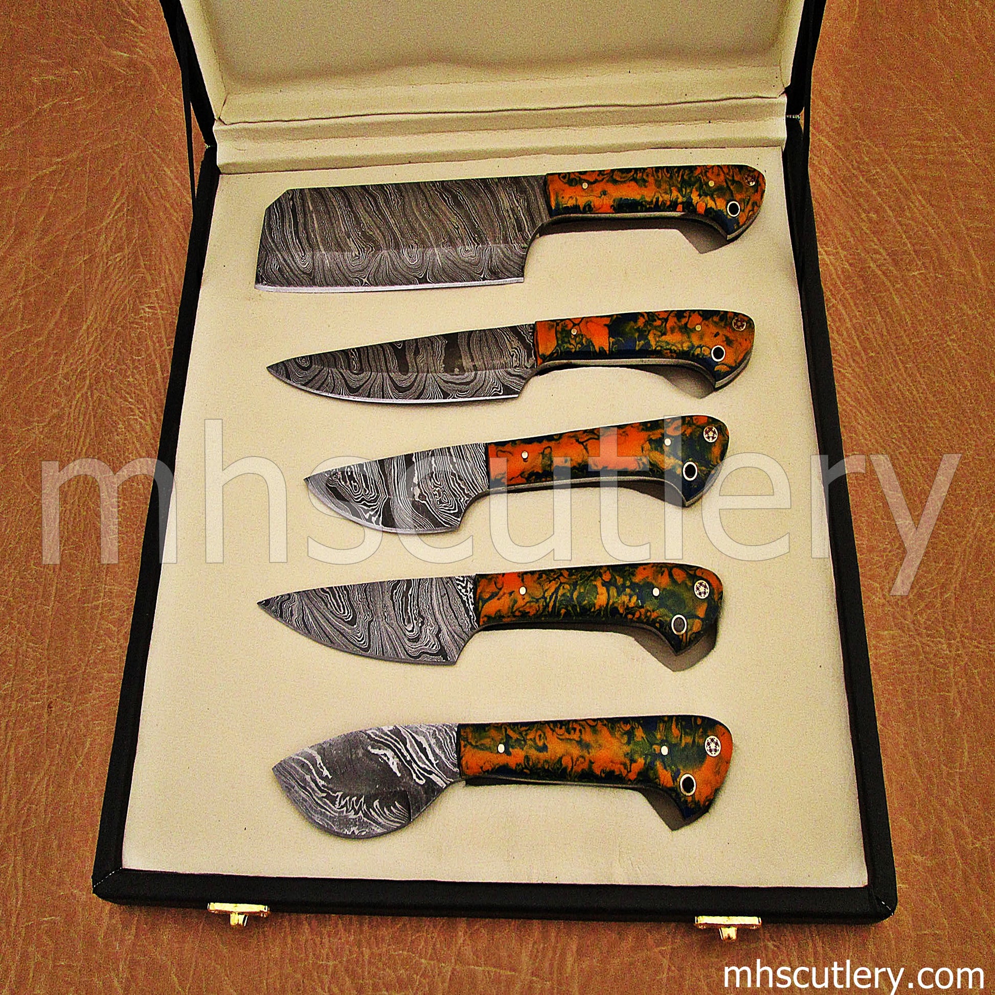Damascus Steel Chef's Kitchen Set | mhscutlery