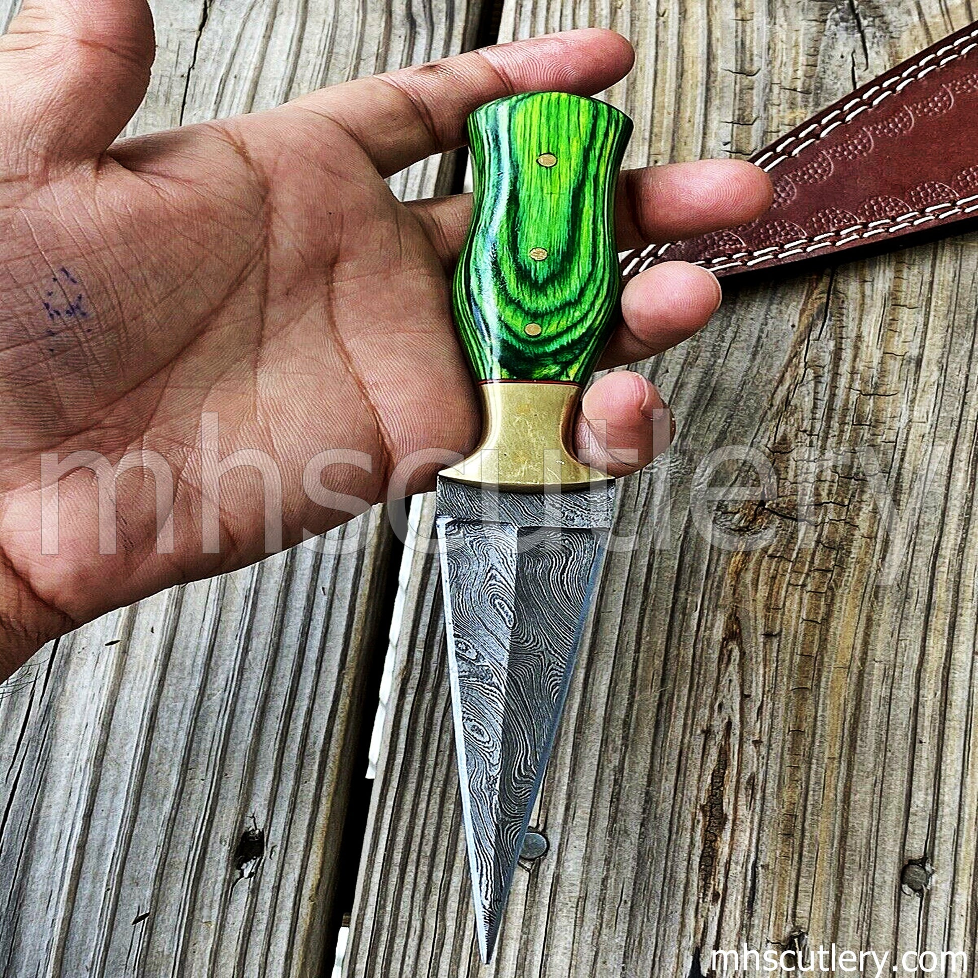 Custom Handmade Damascus Steel Tactical Dagger | mhscutlery