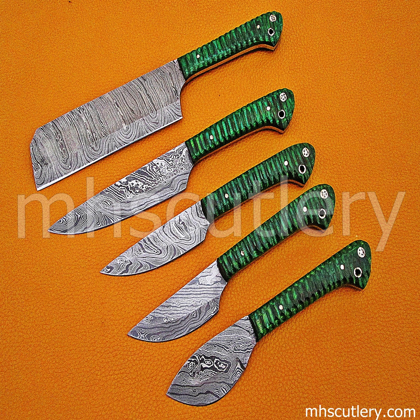 Damascus Steel Chef's Kitchen Set / 5 Pcs | mhscutlery