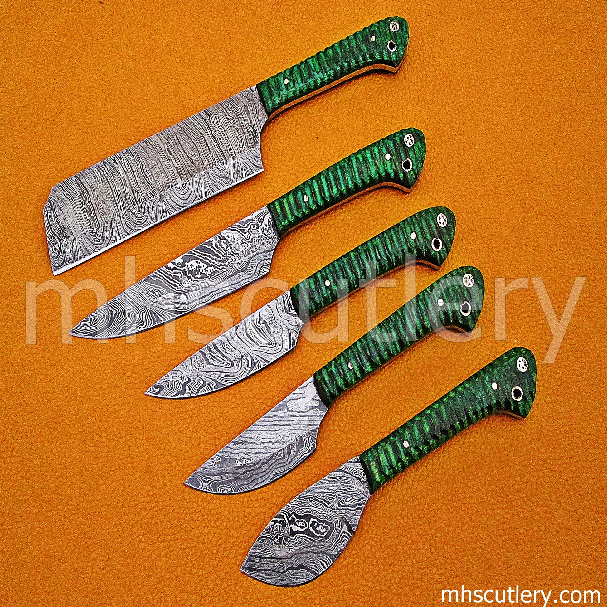 Damascus Steel Chef's Kitchen Set / 5 Pcs | mhscutlery