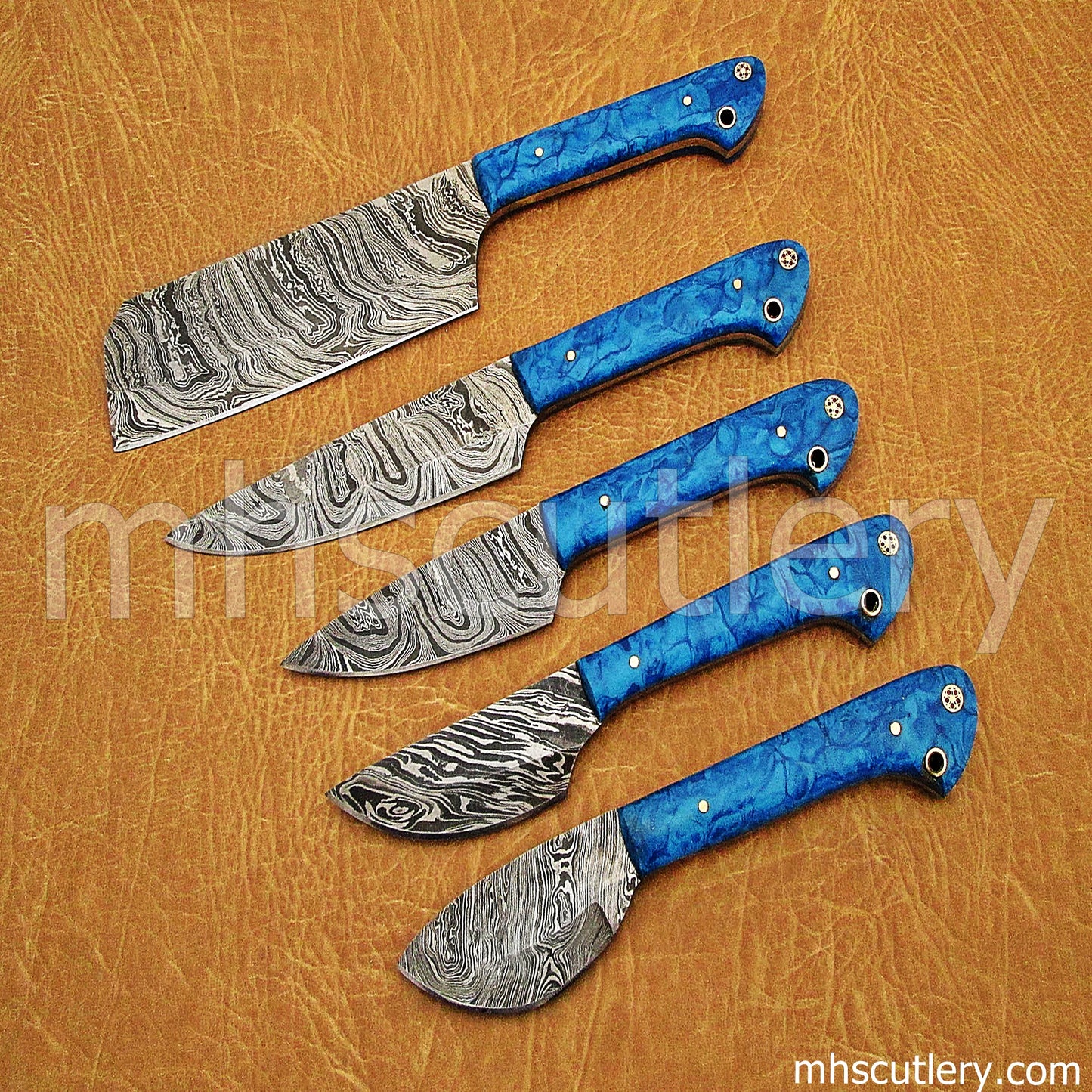 Damascus Steel Kitchen Chef Set | mhscutlery