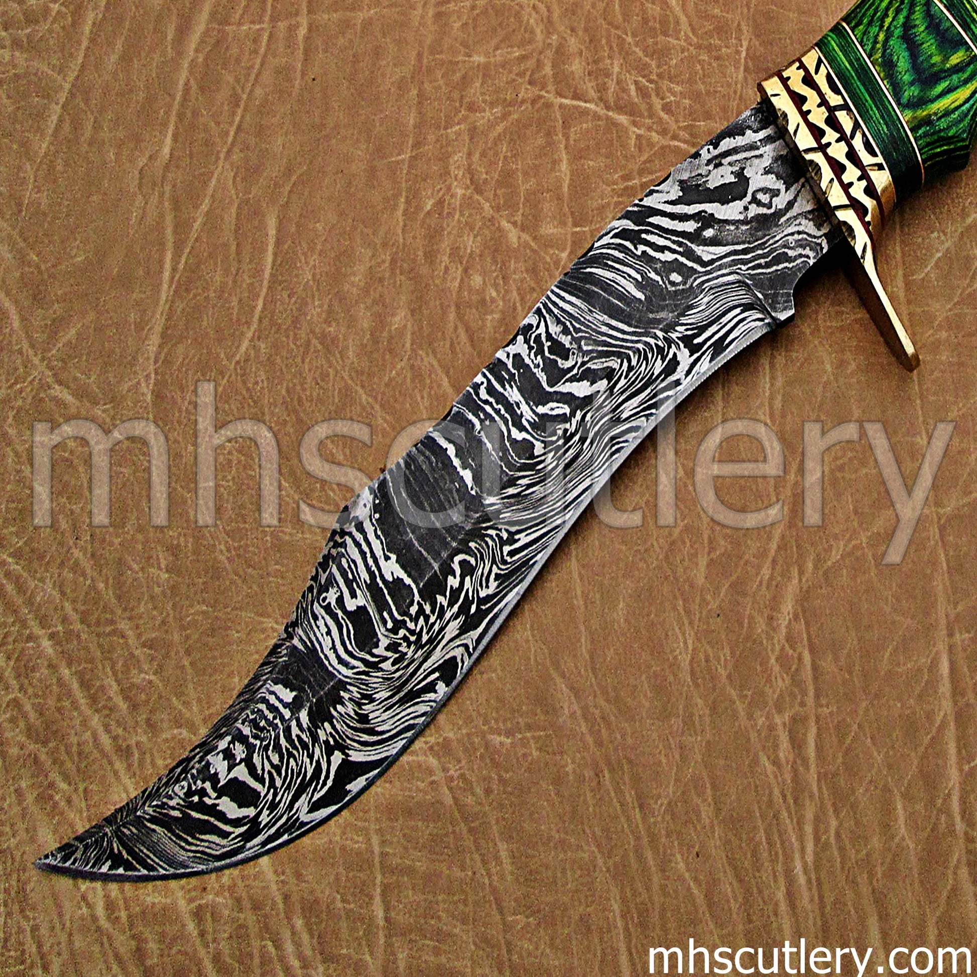 Custom Handmade Damascus Steel Tactical Hunting Knife | mhscutlery