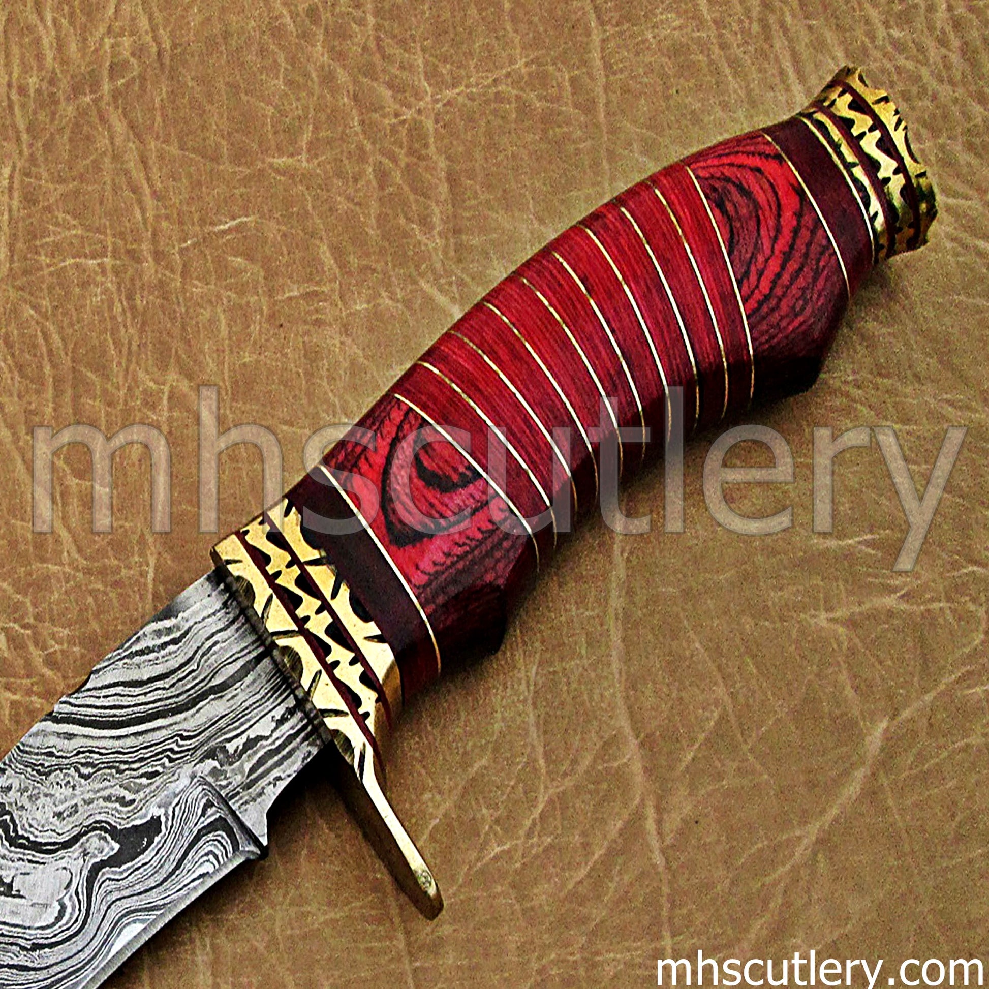 Handmade Damascus Steel Kukri Hunting Knife | mhscutlery