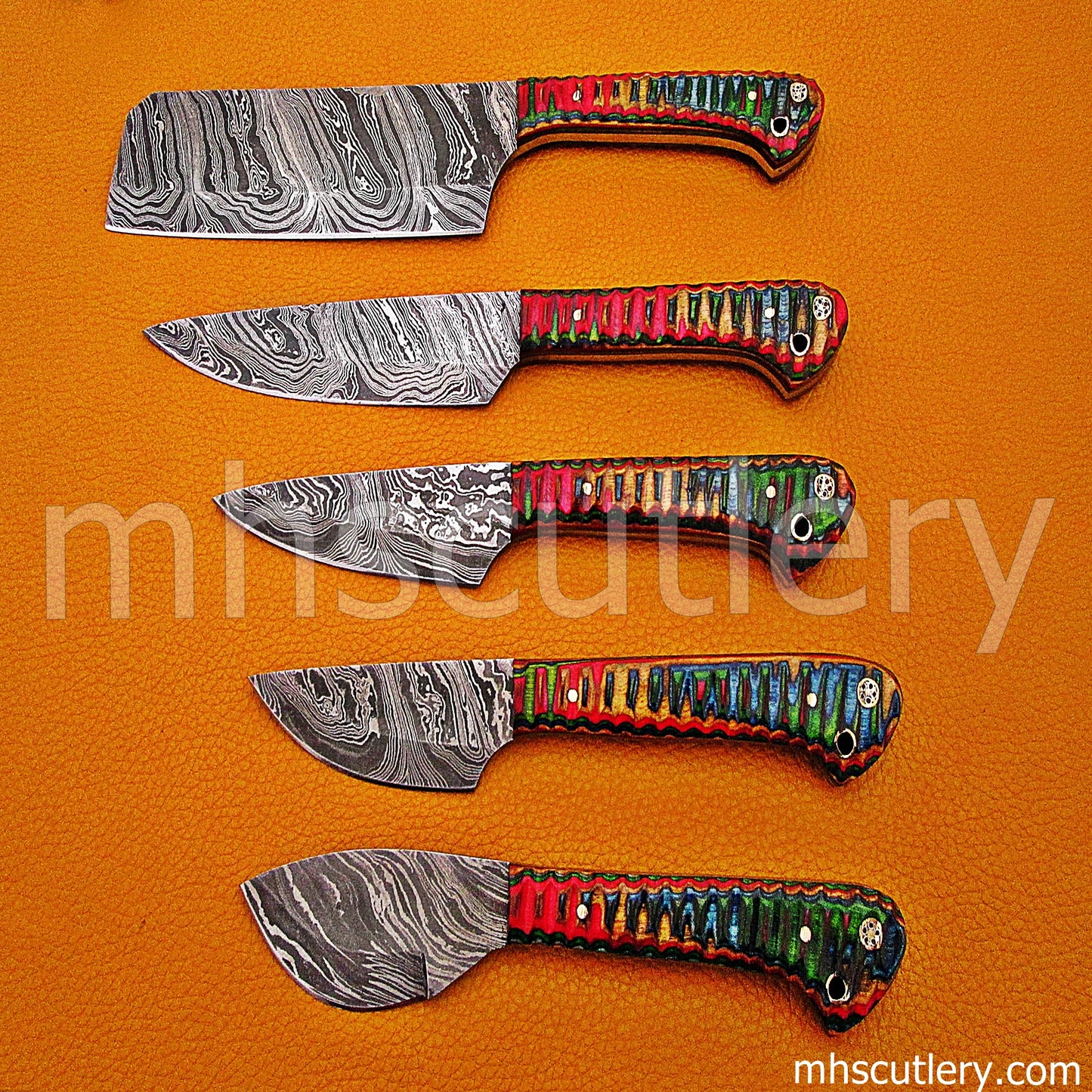 Damascus Steel Kitchen's Chef Set / 5 Pcs | mhscutlery