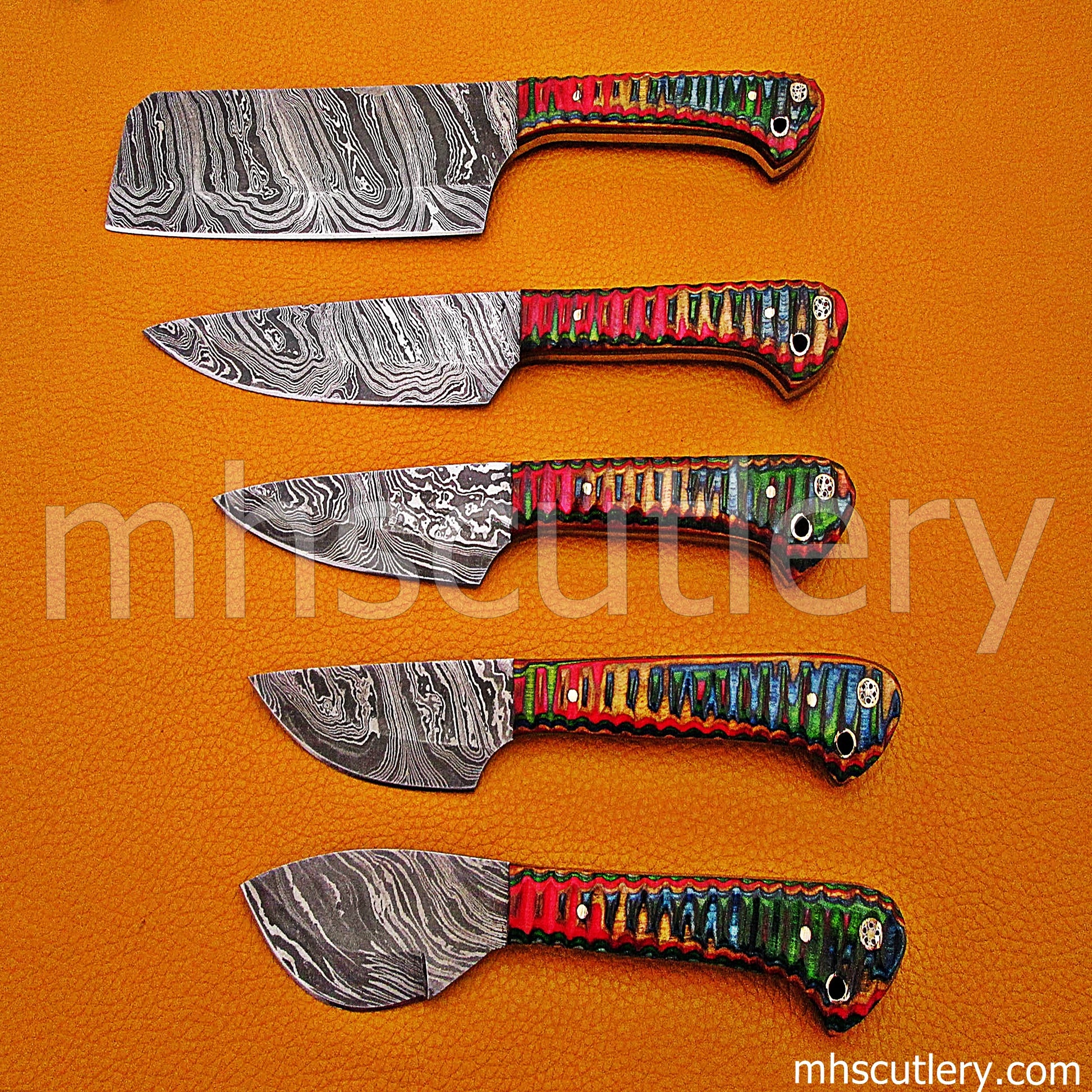 Damascus Steel Kitchen's Chef Set / 5 Pcs | mhscutlery