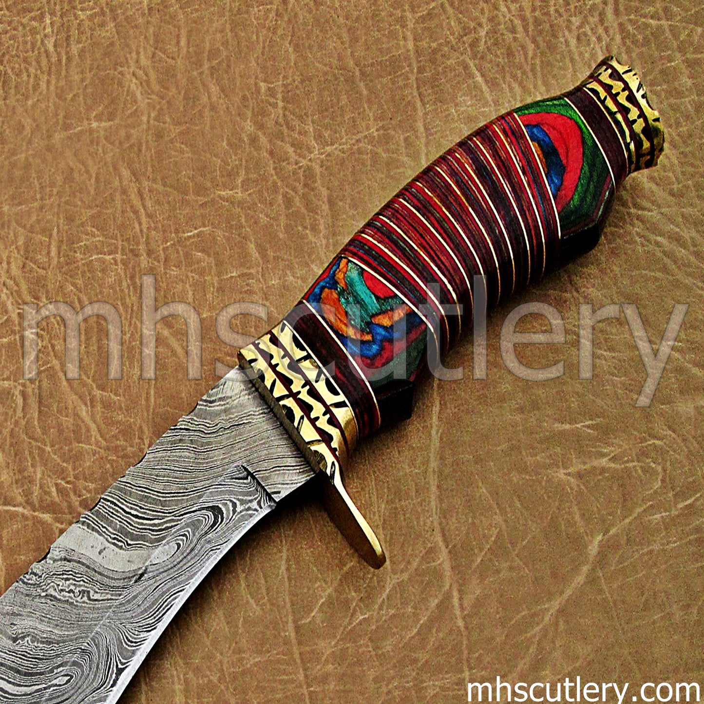 Damascus Steel Nepalese Kukri Hunter Knife | mhscutlery