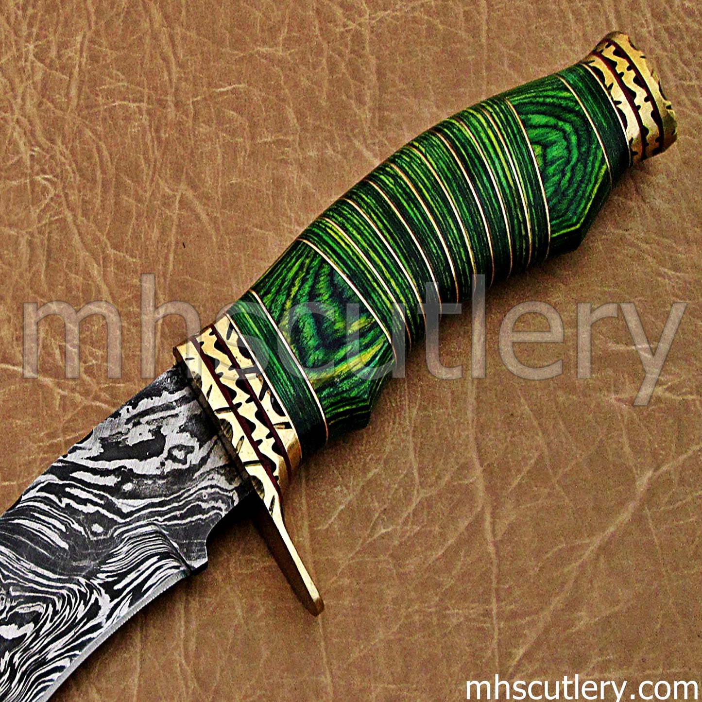 Custom Handmade Damascus Steel Tactical Hunting Knife | mhscutlery