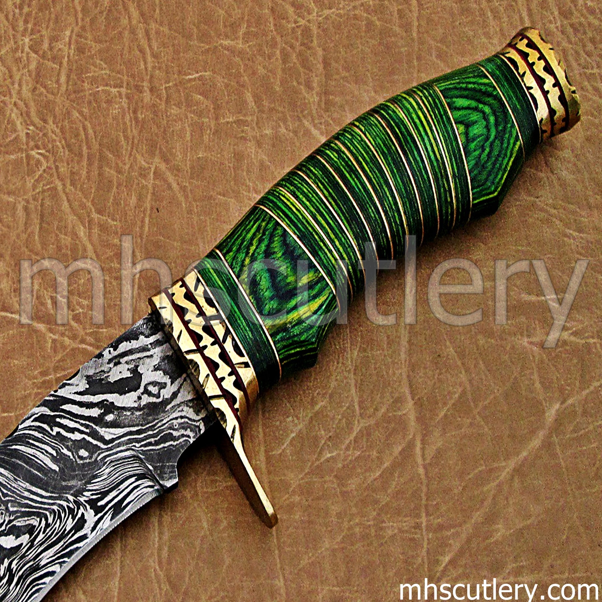 Custom Handmade Damascus Steel Tactical Hunting Knife | mhscutlery
