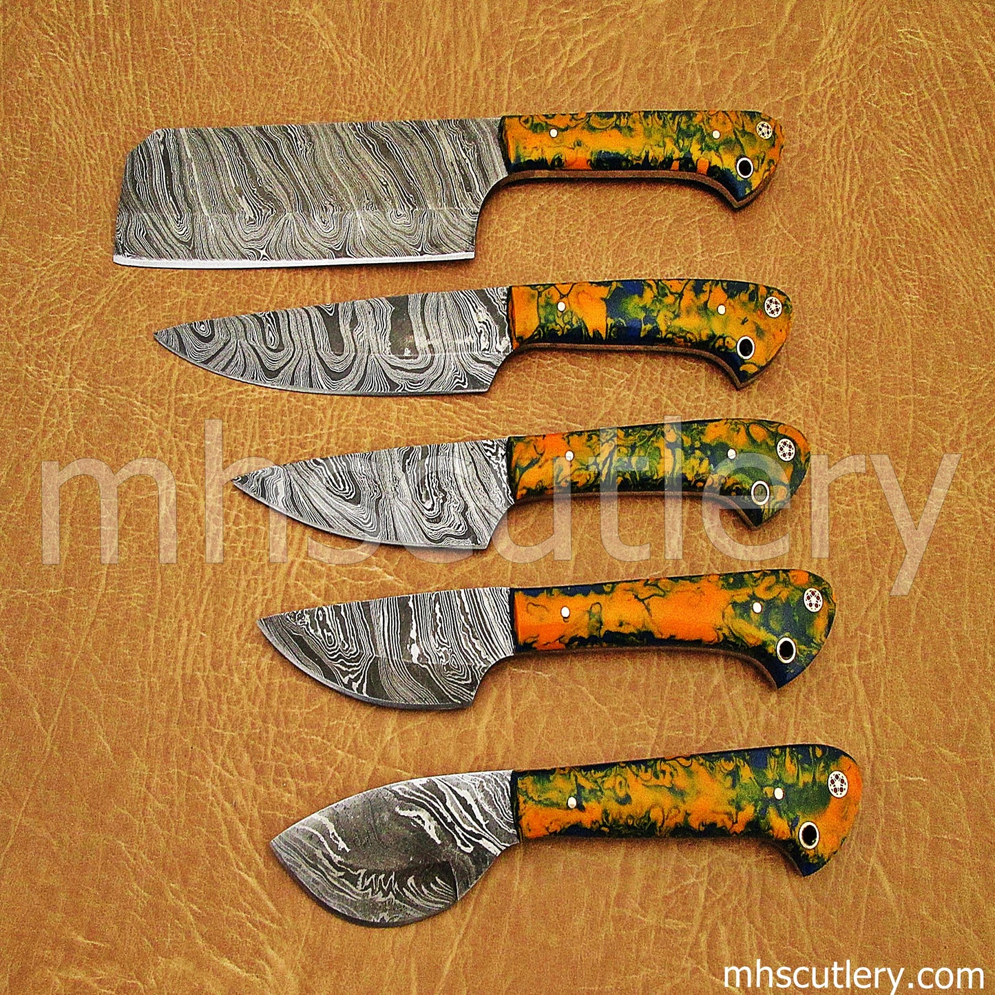 Damascus Steel Chef's Kitchen Set | mhscutlery