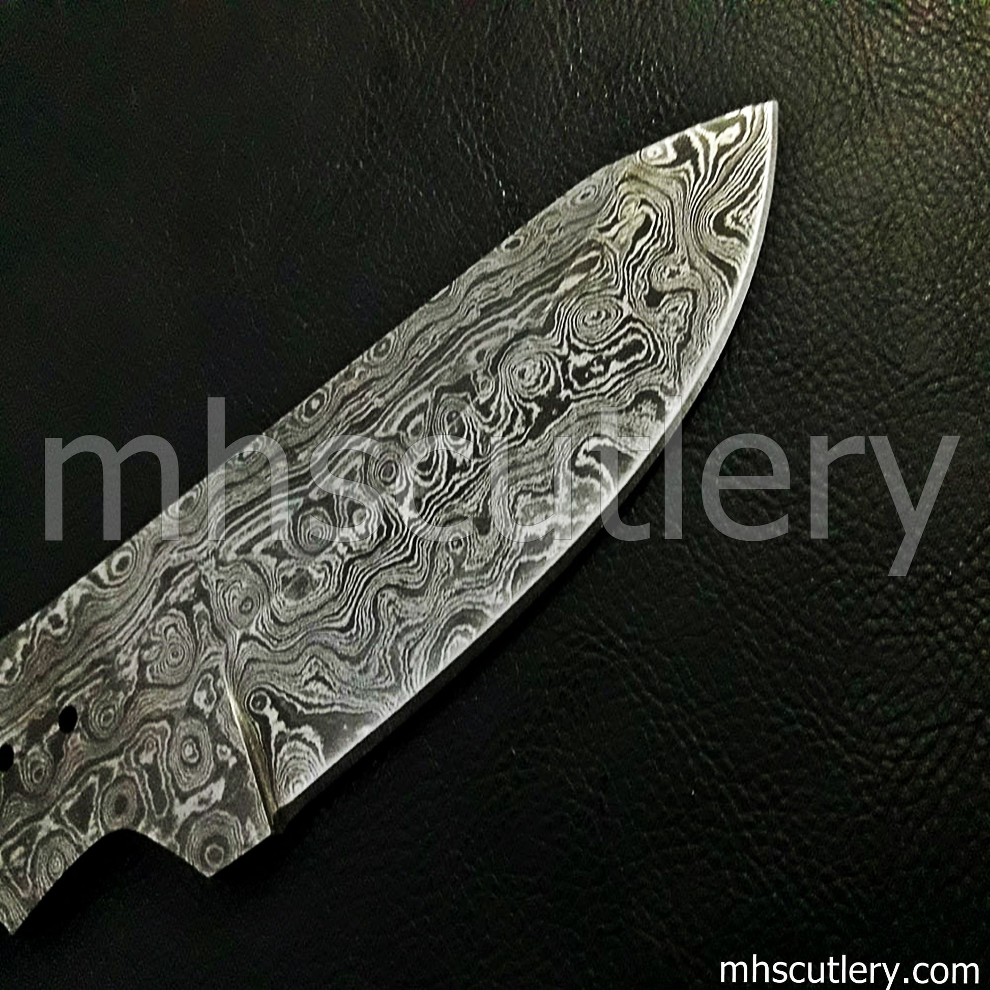 Custom Handmade Damascus Steel Mini Skinner Blank For Knife Makers | mhscutlery