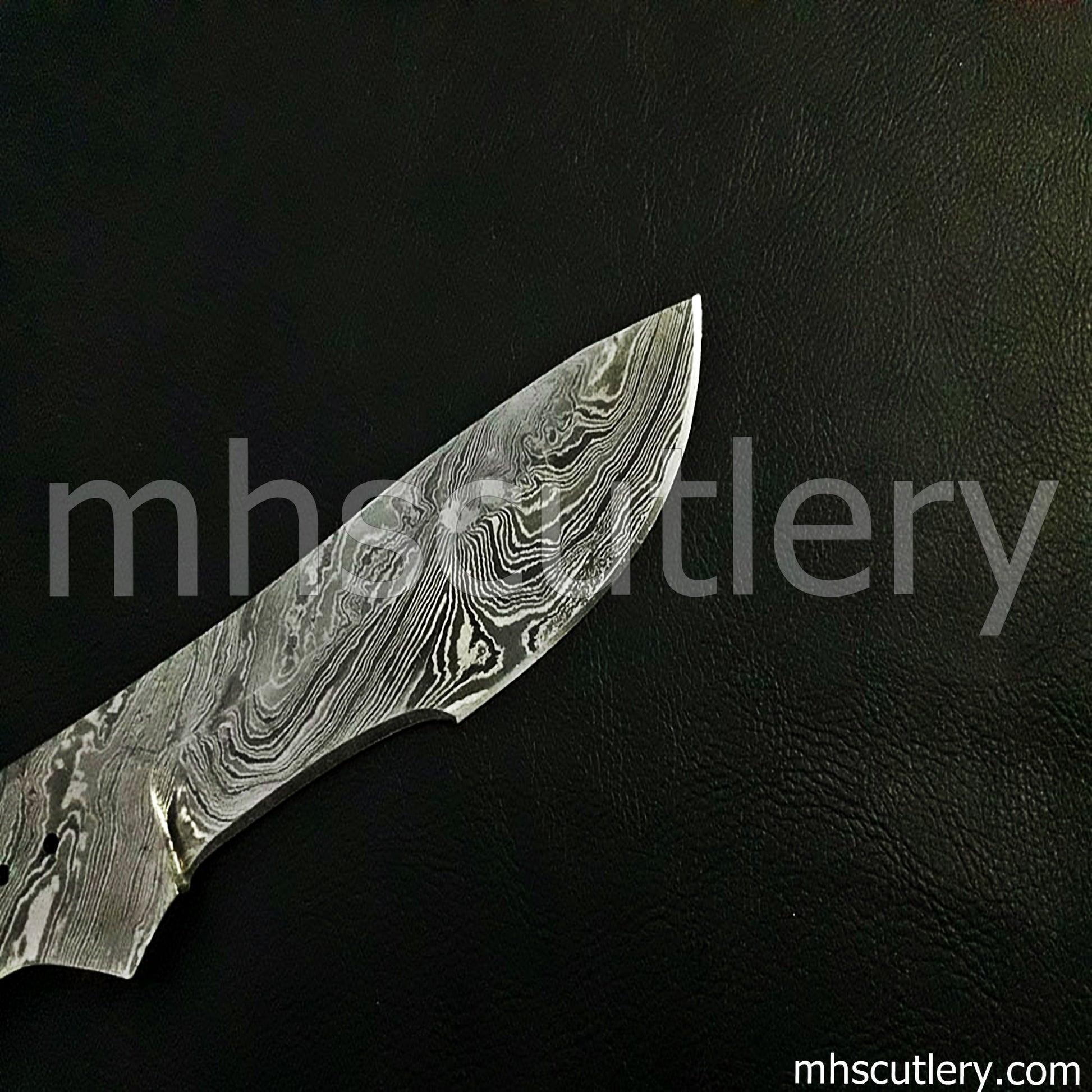 Hand Forged Damascus Steel Tactical Knife Blank Blade | mhscutlery