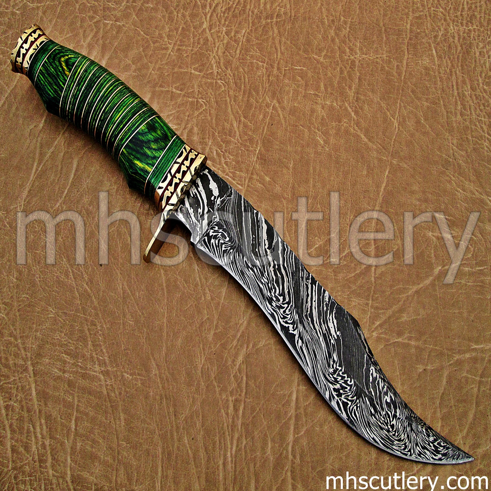 Custom Handmade Damascus Steel Tactical Hunting Knife | mhscutlery