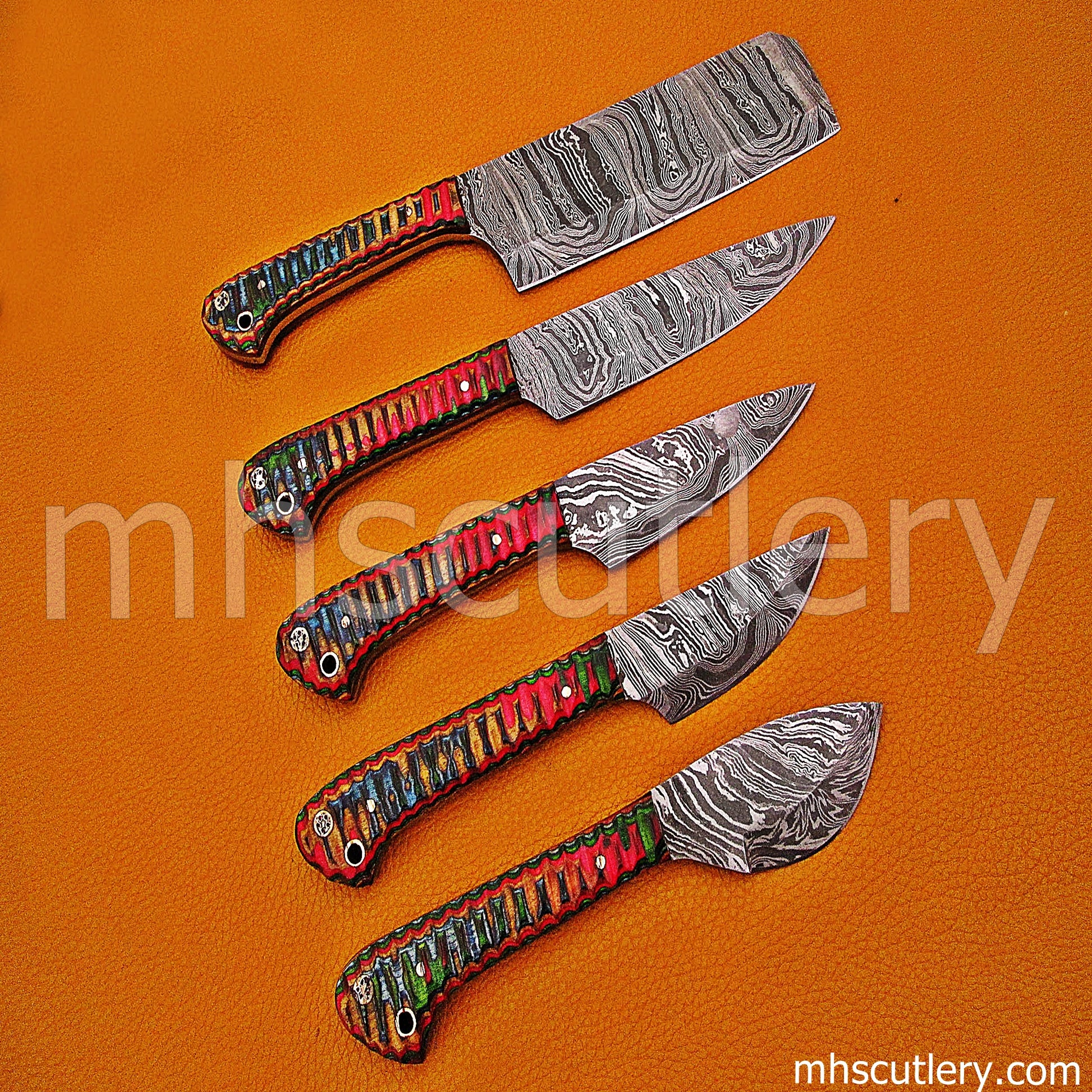 Damascus Steel Kitchen's Chef Set / 5 Pcs | mhscutlery