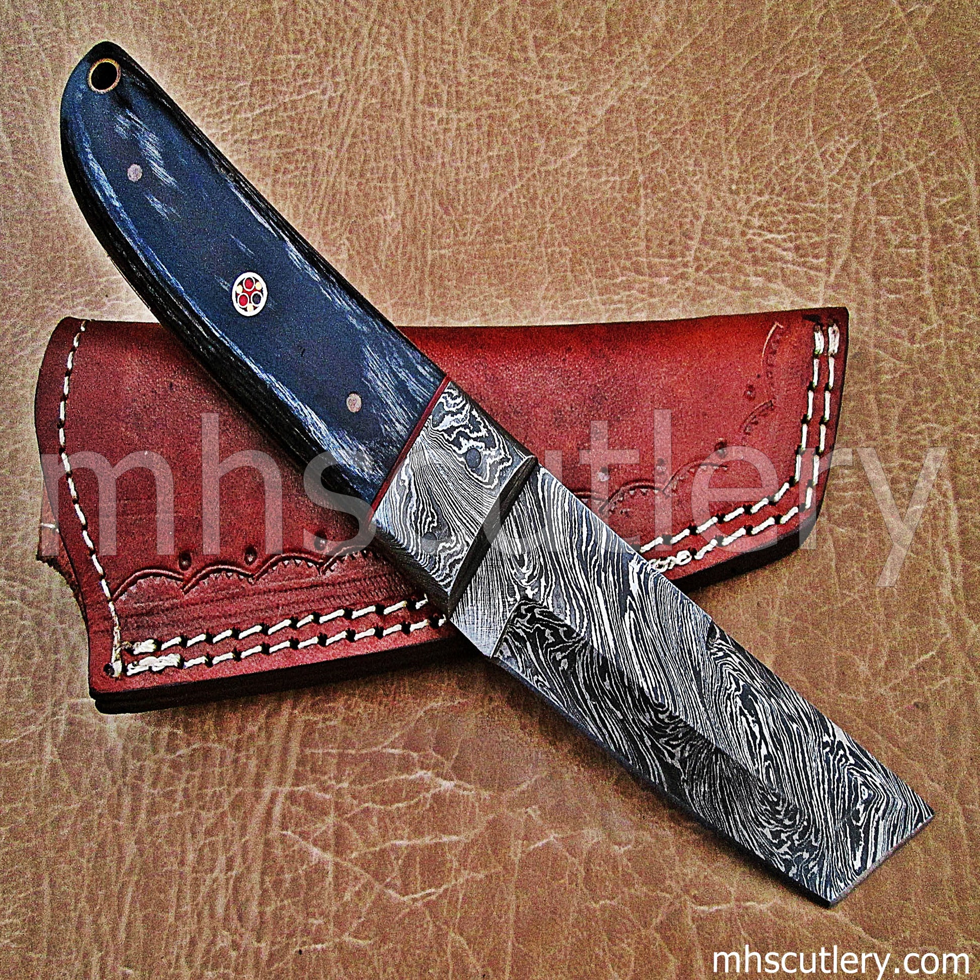 Damascus Steel Japanese Tanto | mhscutlery