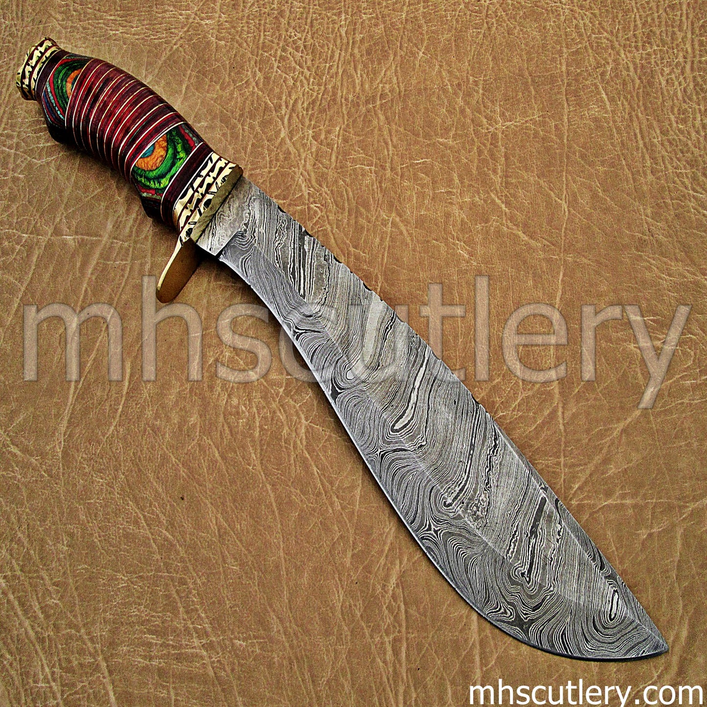 Damascus Steel Nepalese Kukri Hunter Knife | mhscutlery