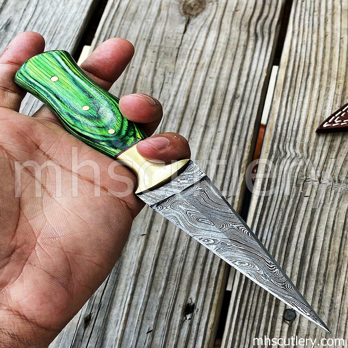 Custom Handmade Damascus Steel Tactical Dagger | mhscutlery