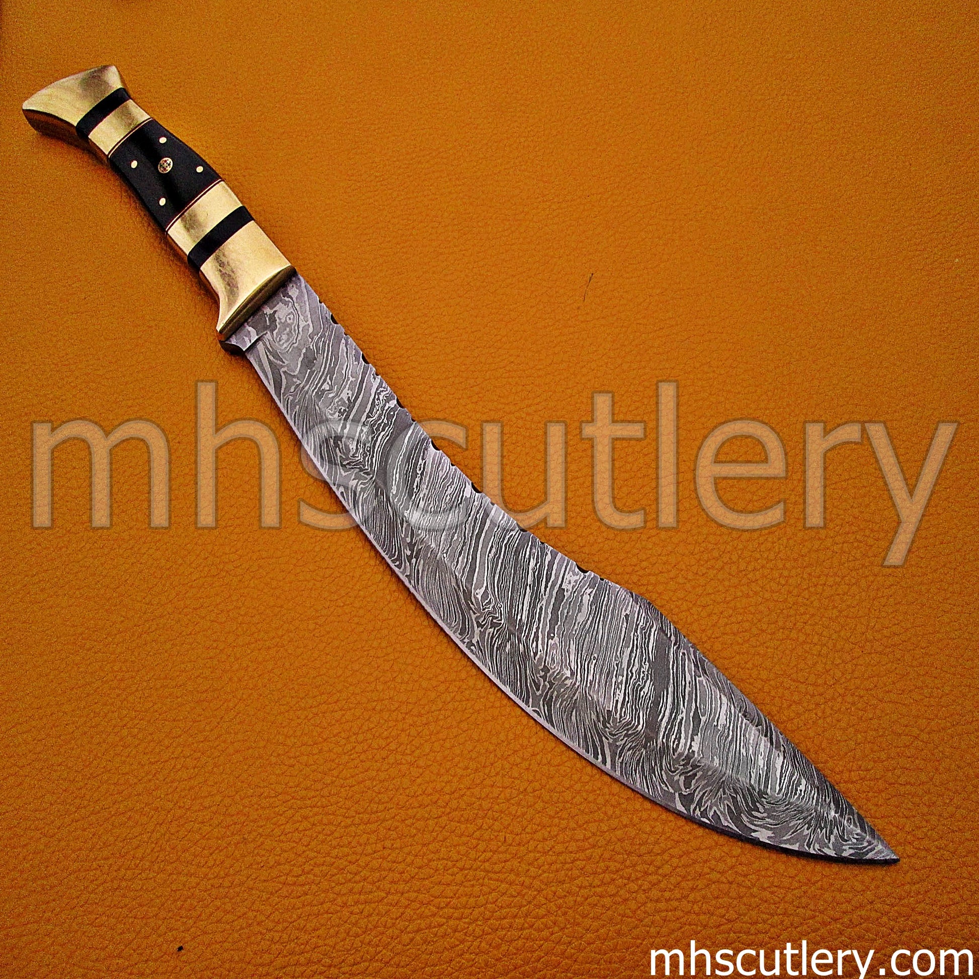 Damascus Steel Nepalese Army Machete Knife | mhscutlery