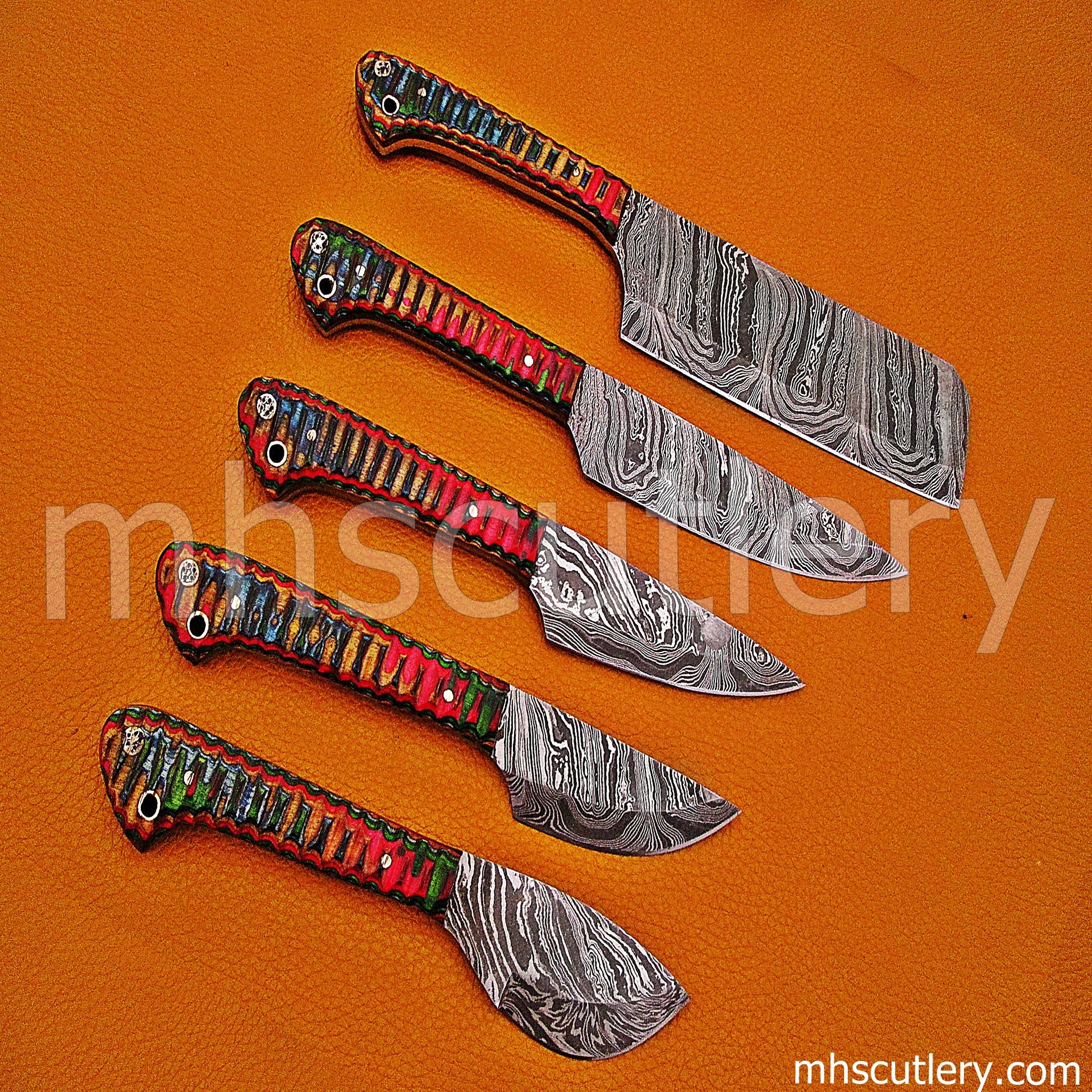 Damascus Steel Kitchen's Chef Set / 5 Pcs | mhscutlery