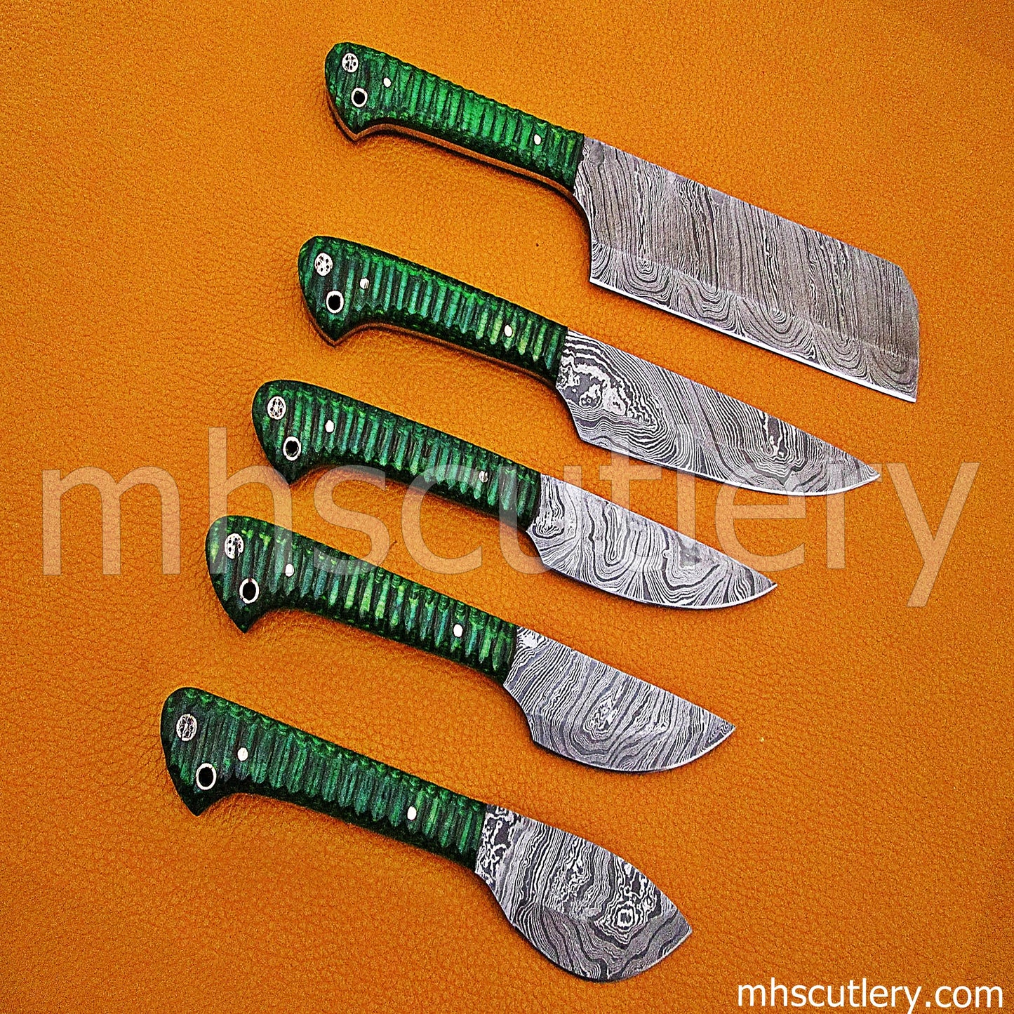 Damascus Steel Chef's Kitchen Set / 5 Pcs | mhscutlery