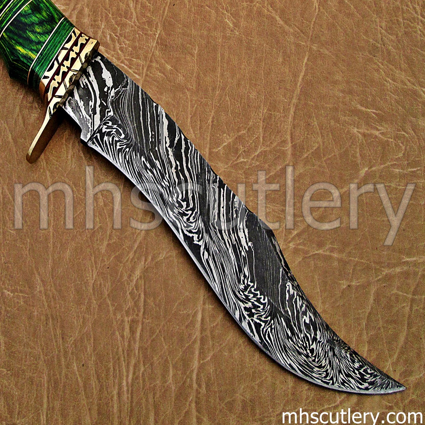 Custom Handmade Damascus Steel Tactical Hunting Knife | mhscutlery