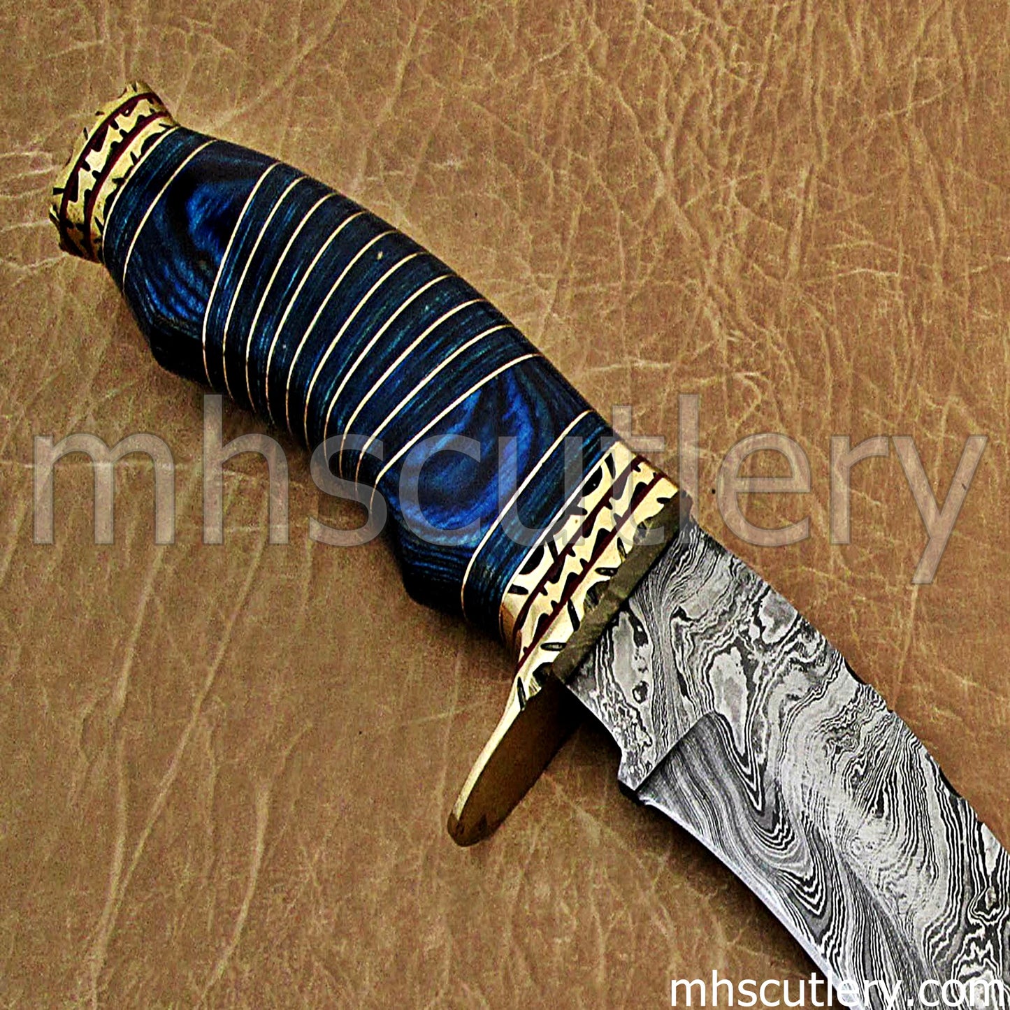Hand Forged Damascus Steel Bushcraft Machete Knife | mhscutlery