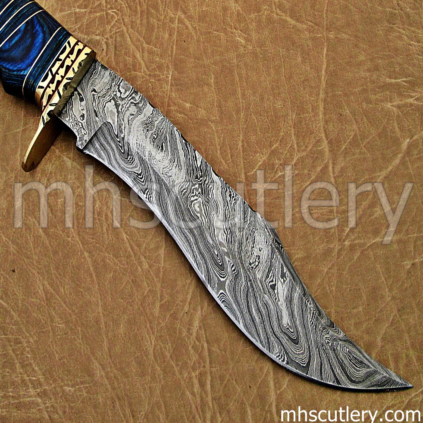Hand Forged Damascus Steel Bushcraft Machete Knife | mhscutlery