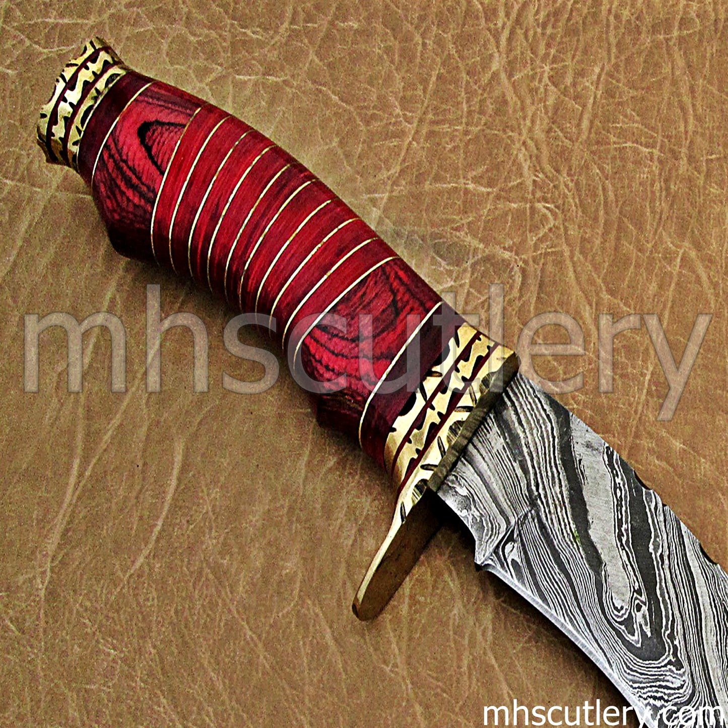 Handmade Damascus Steel Kukri Hunting Knife | mhscutlery