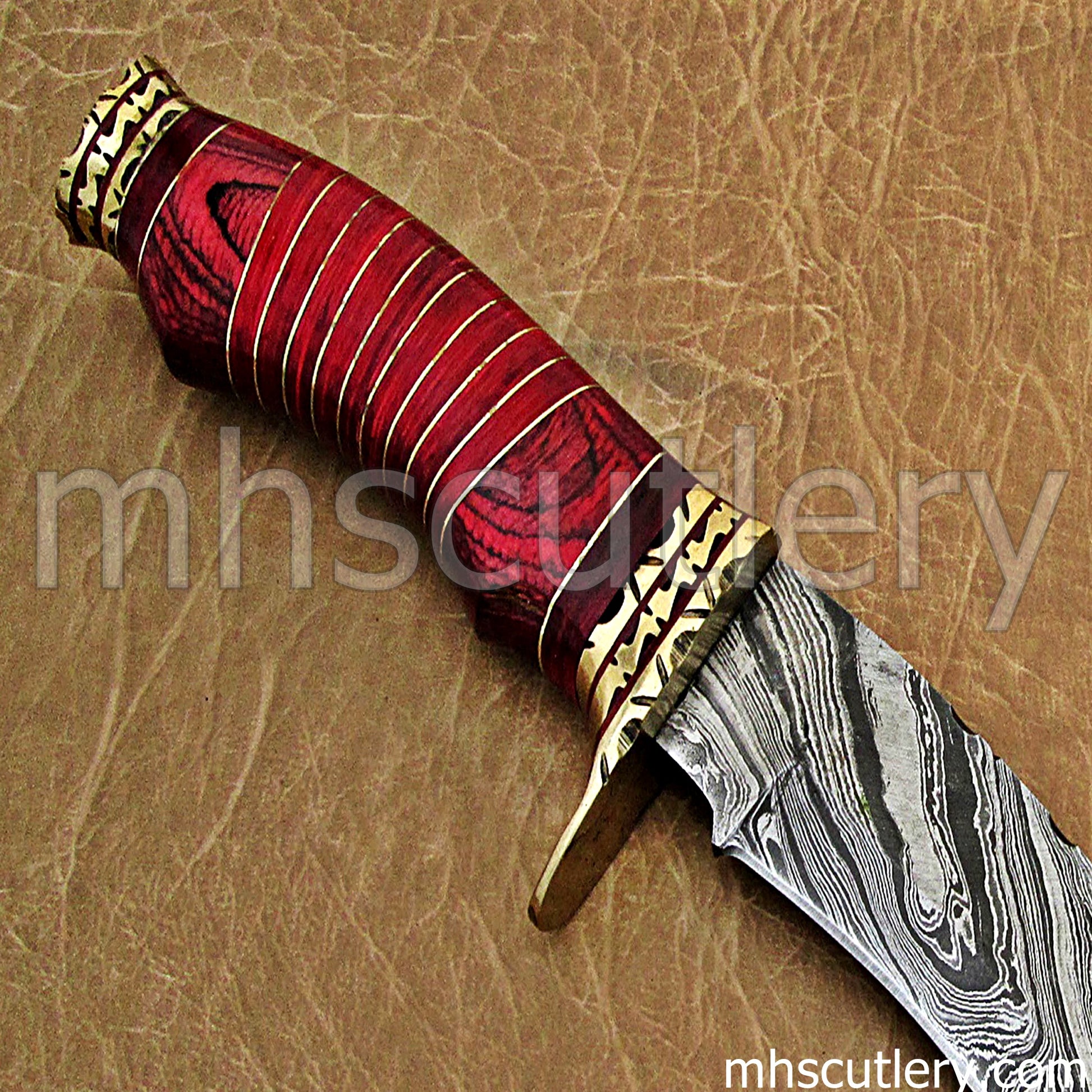 Handmade Damascus Steel Kukri Hunting Knife | mhscutlery