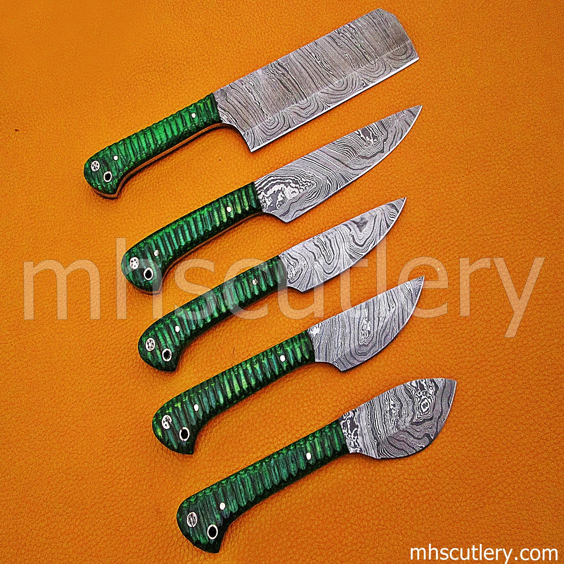 Damascus Steel Chef's Kitchen Set / 5 Pcs | mhscutlery