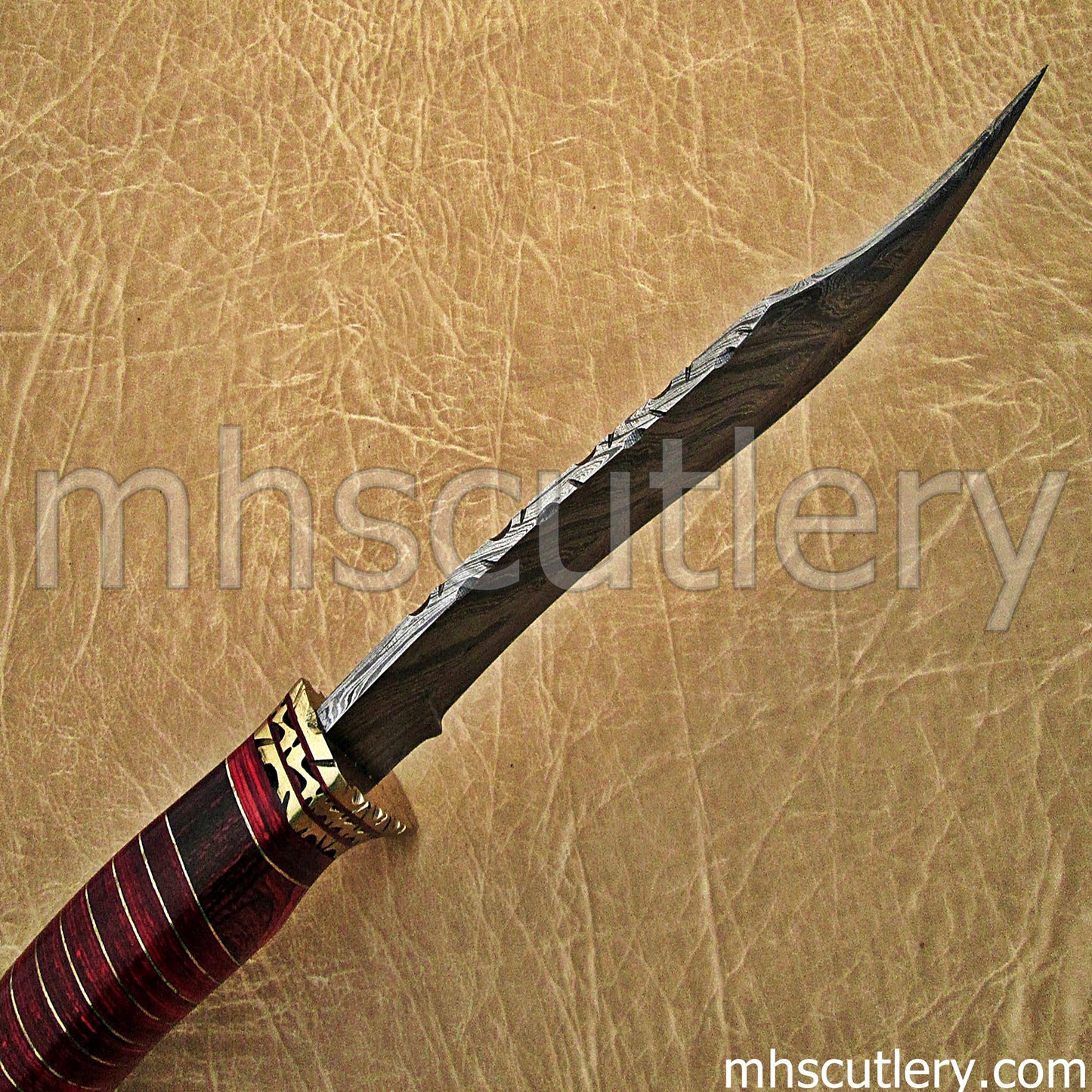 Handmade Damascus Steel Kukri Hunting Knife | mhscutlery