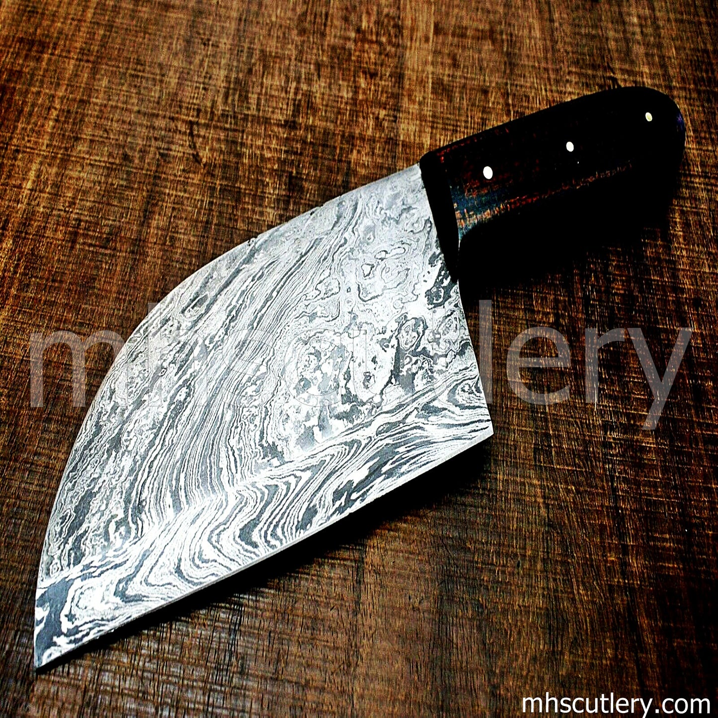 Handmade Damascus Steel Japanese Cleaver | mhscutlery
