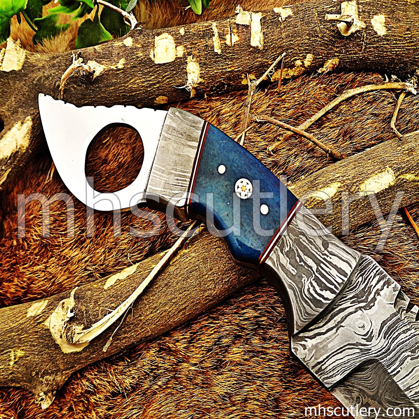 Damascus Karambit Knife | mhscutlery