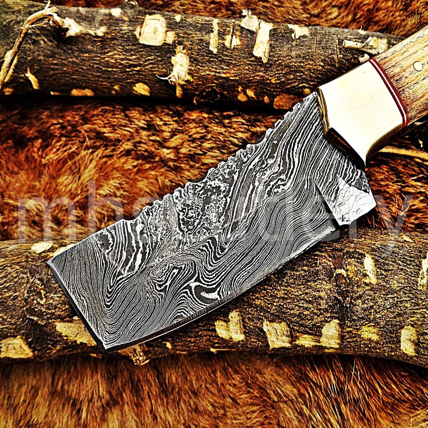 Custom Hand Forged Damascus Steel Koa Tanto | mhscutlery